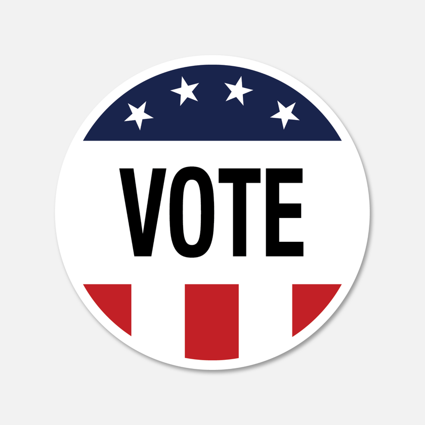 Vote - 3x3 Weatherproof Colorful Sticker