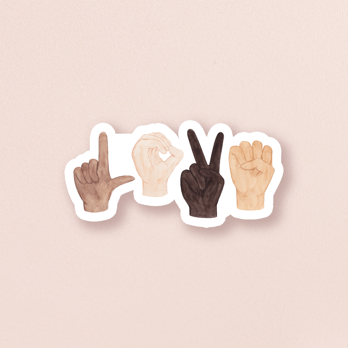 Love Your Neighbor — Diversity Sign Language Sticker