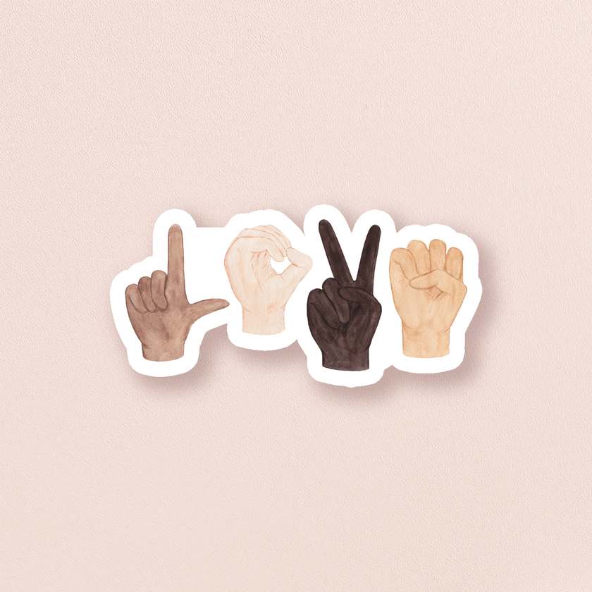 Love Your Neighbor — Diversity Sign Language Sticker