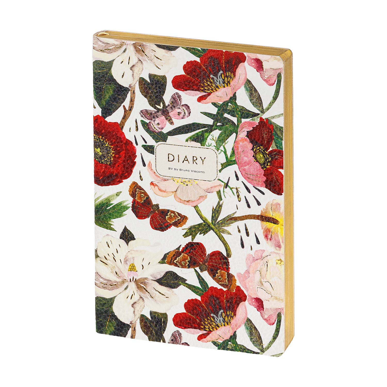 A5 Vegan Leather Daily Planner - Peonies