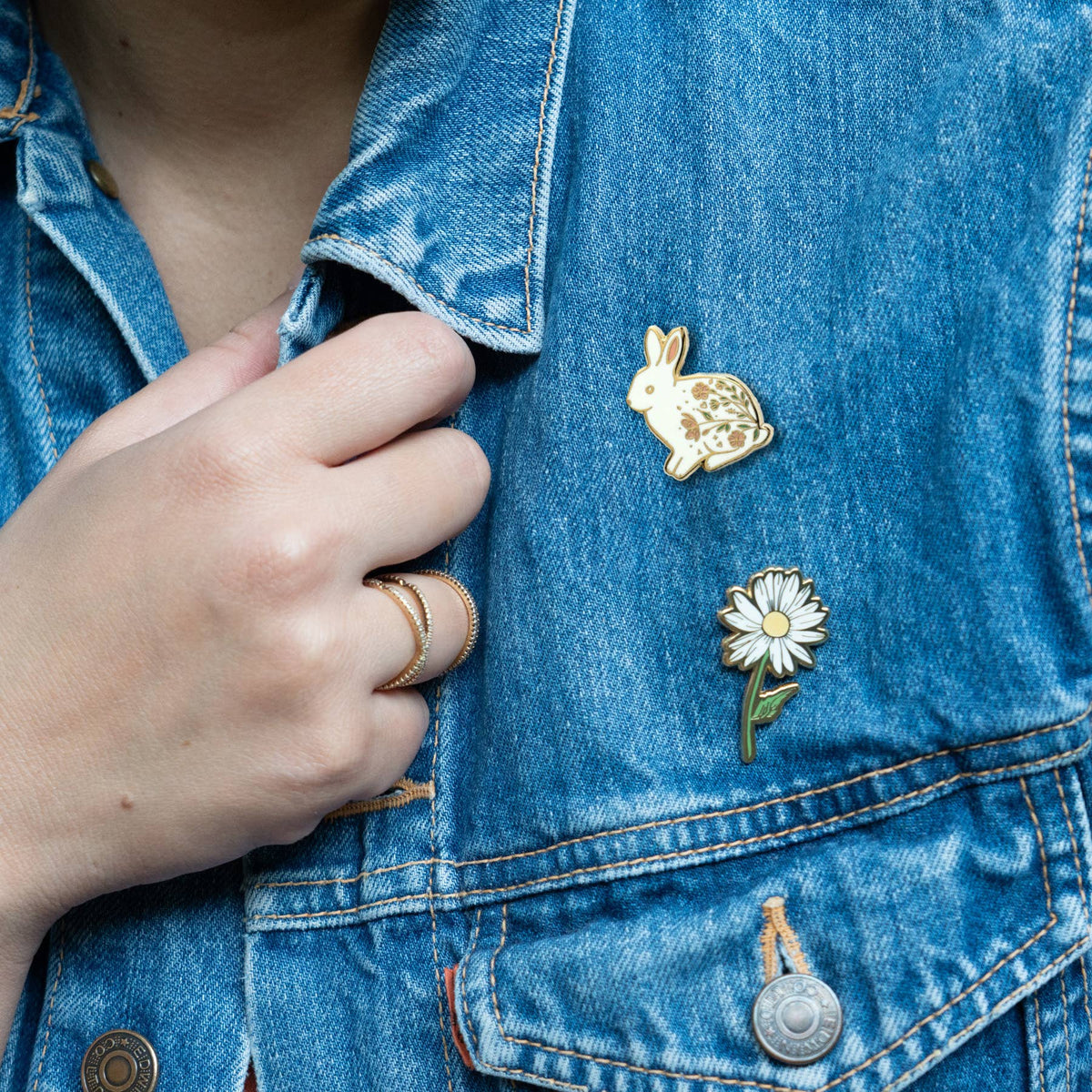Rabbit Lapel Pin, Bunny Garden Easter Gifts
