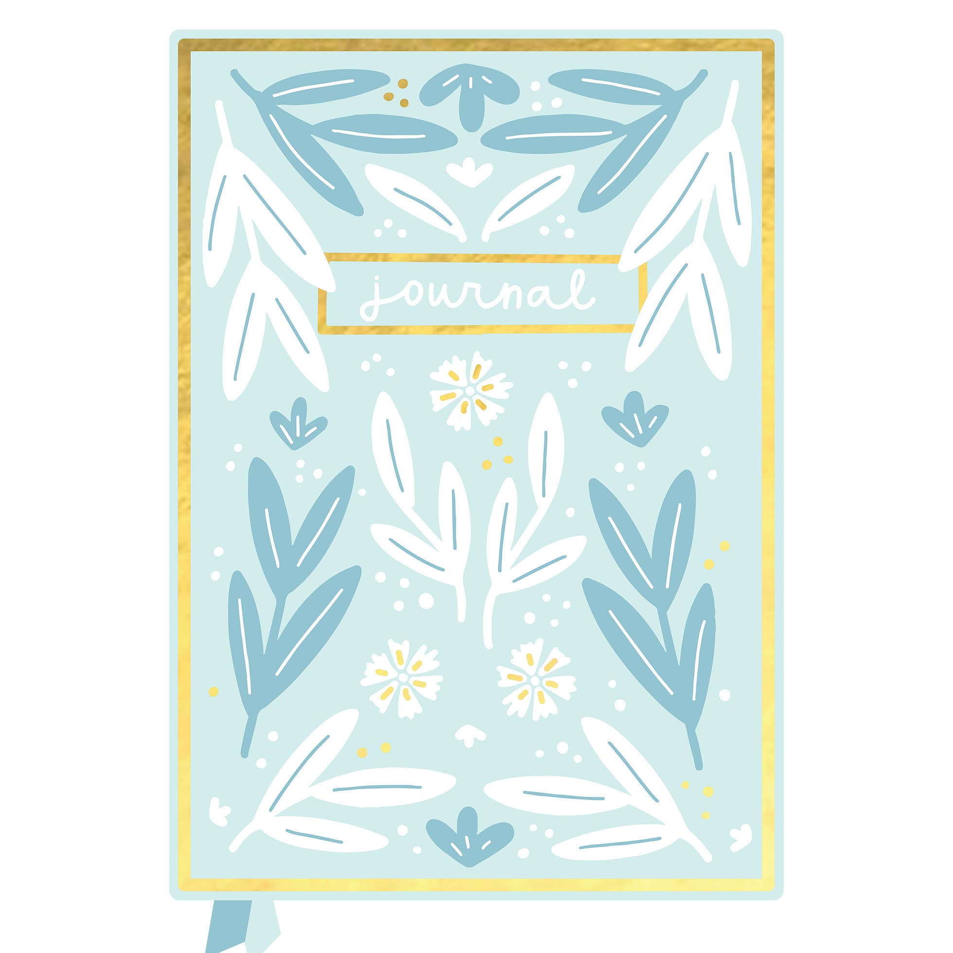 Light Blue Floral 5x7 Lined Softcover Book Journal