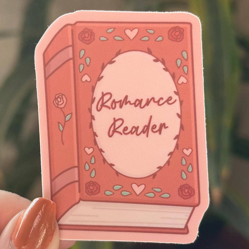 Romance Reader Book Sticker for Kindles and Book Lovers