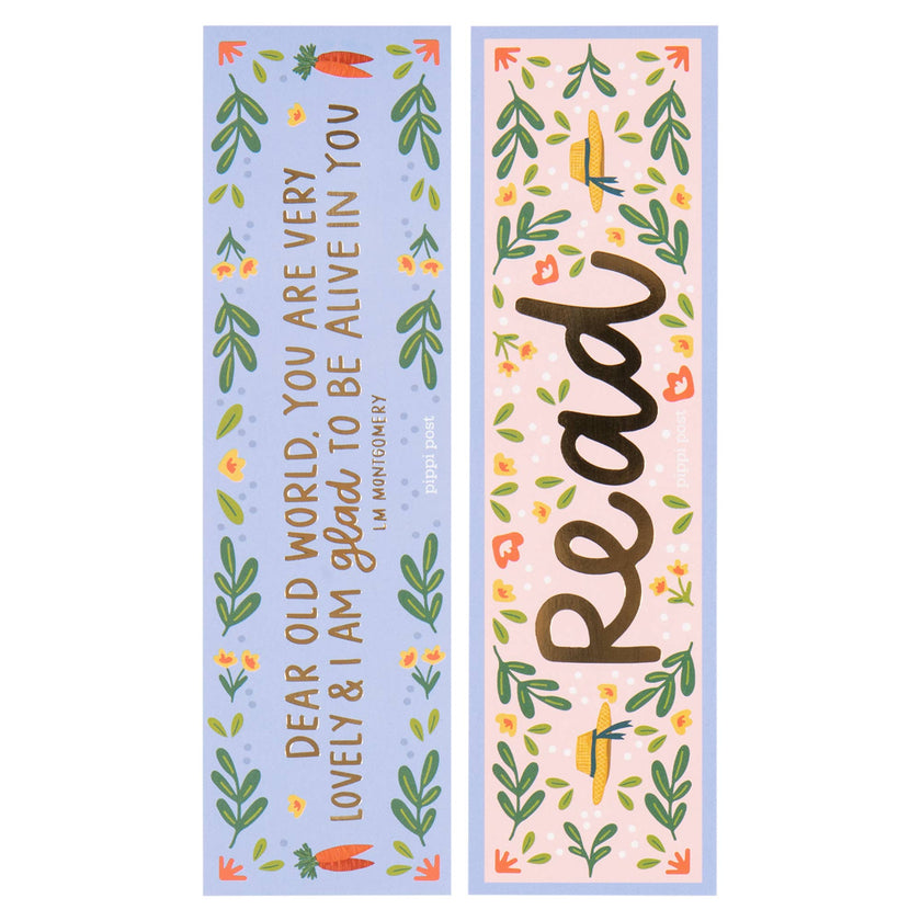 Read Anne of Green Gables Gold Foil Bookmark Set