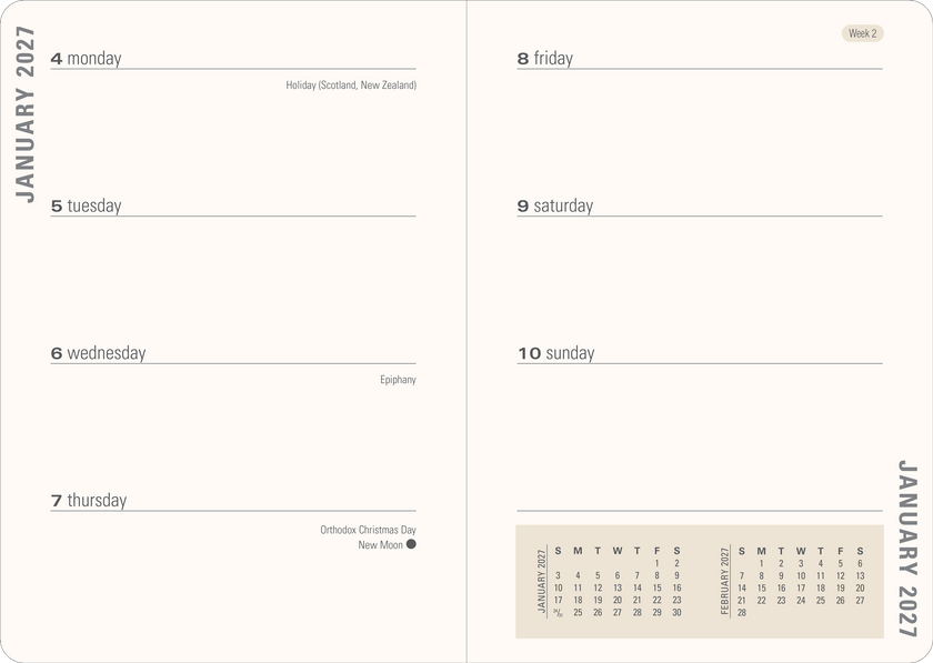 2027 Wildflower Garden Weekly Planner