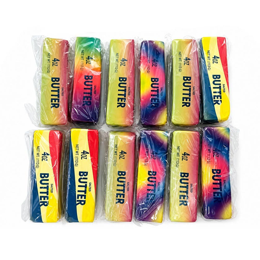 12PCS - Rainbow Butter Bar Stress Relief Toy
