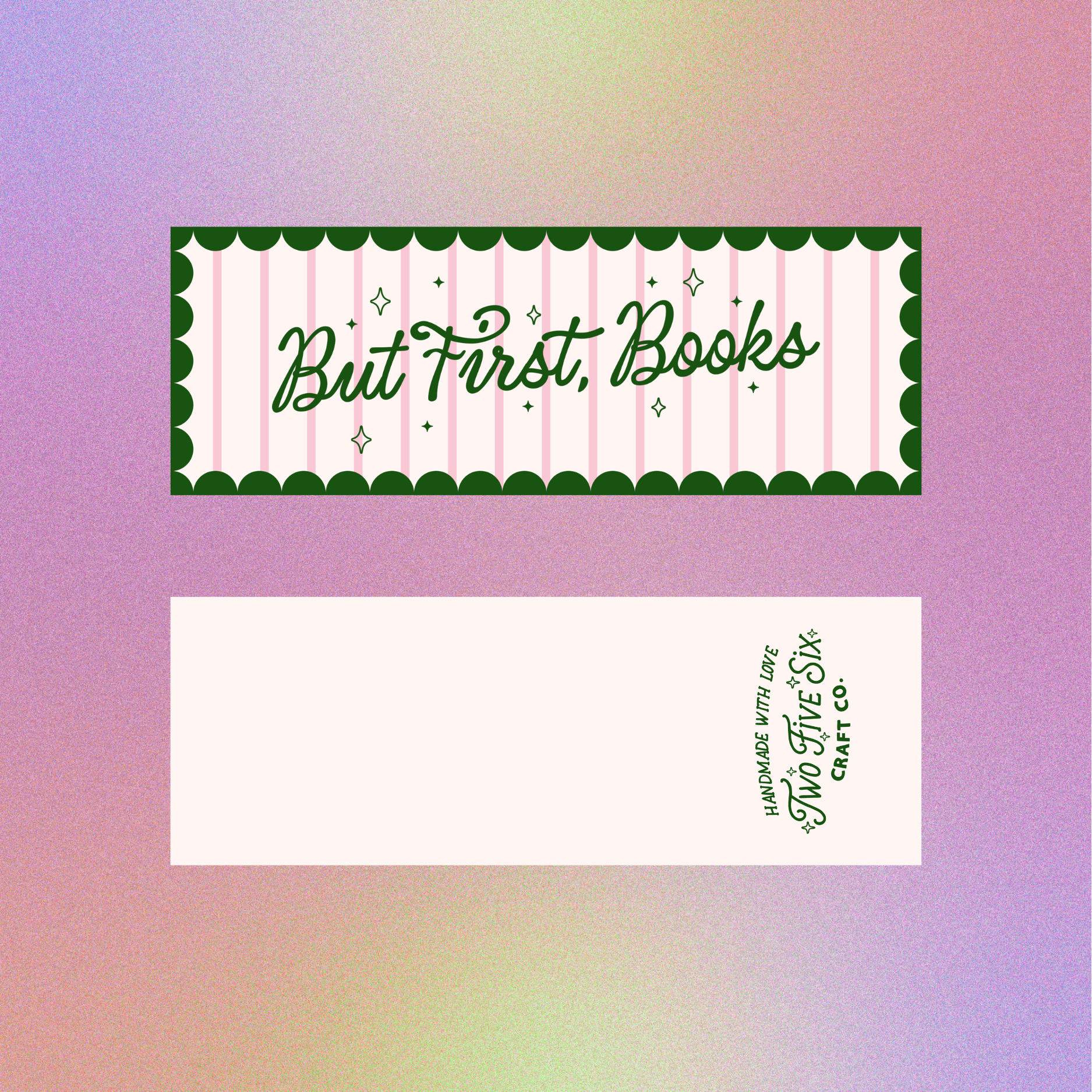 But First, Books Handmade Bookmark 5.6 in