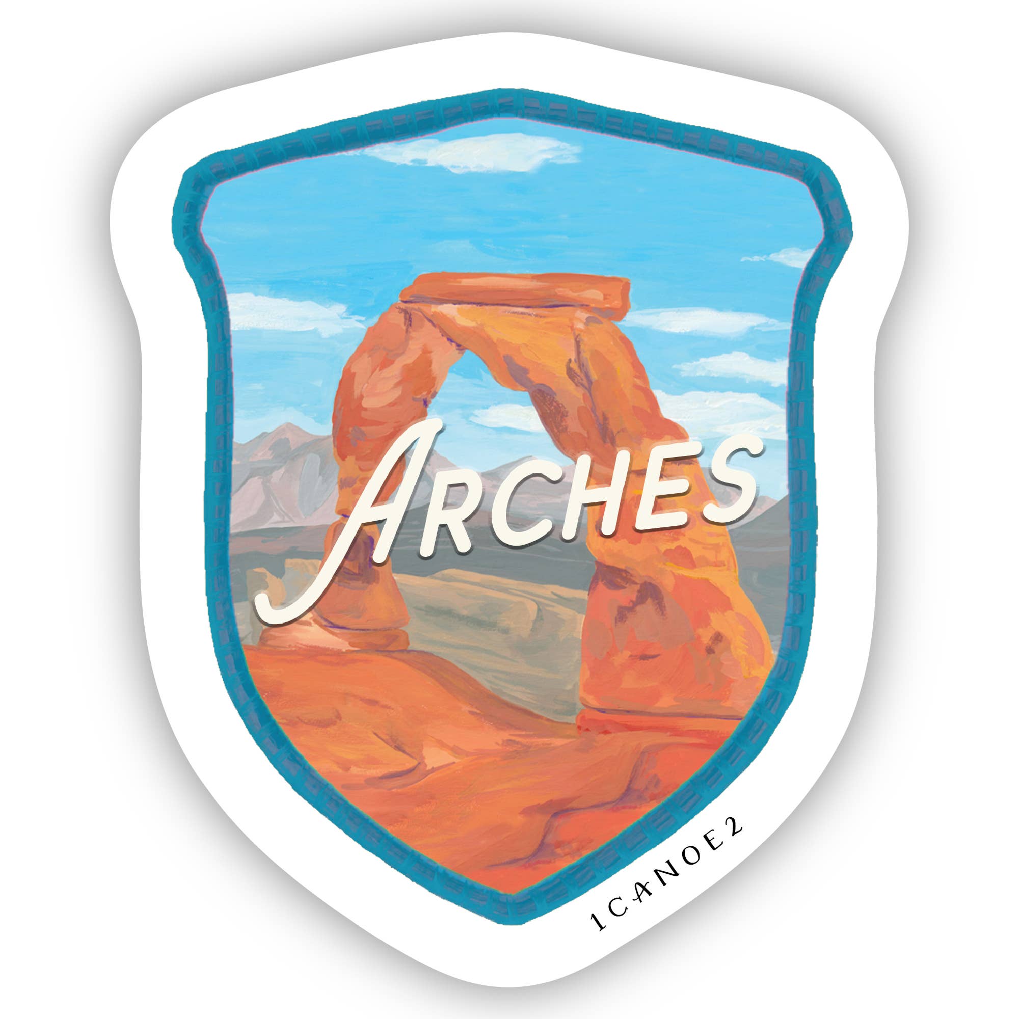 Arches National Park Badge Decal Sticker